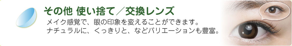 その他　使い捨て/交換レンズ